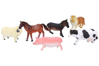 Zvířátka farma 6 ks 9 cm
