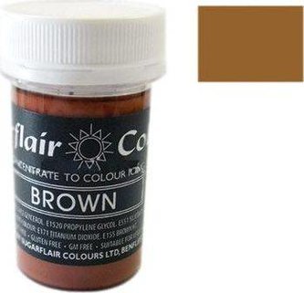 Pastelová gelová barva Sugarflair (25 g) Brown