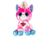 Jednorožec se srdíčkem plyšový duhový 32 cm