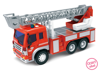 Auto hasičské se žebříkem a efekty 28 cm - český obal