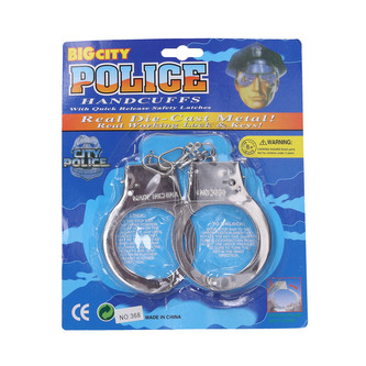 Pouta policejní kov s klíčem na kartě 17x21cm