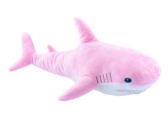 Žralok plyšový růžový 34 cm