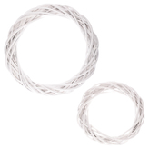 Věnec z proutí (vrba), barva bílá, cena za sadu 2ks.