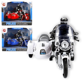 Policejní sajdka motorka - světlo, zvuk