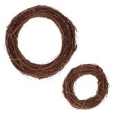 Věnec z proutí (jilmu), barva hnědá, cena za sadu 2ks.
