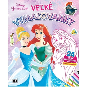 Velké vymalovánky a samolepky - Princezny