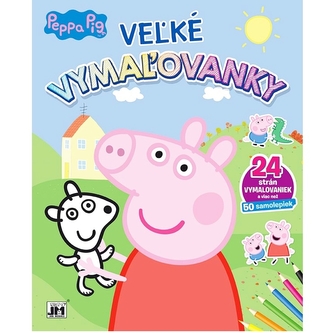 Velké vymalovánky a samolepky - Prasátko Peppa