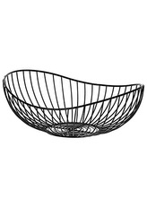 Košík, kovová dekorace, barva černá