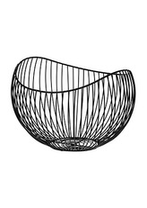 Košík, kovová dekorace, barva černá