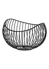 Košík, kovová dekorace, barva černá
