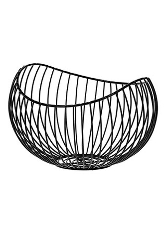 Košík, kovová dekorace, barva černá