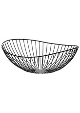 Košík, kovová dekorace, barva černá