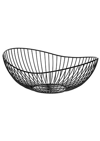 Košík, kovová dekorace, barva černá