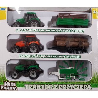 Mini farma Traktor z przyczepą 3szt. Mini farma Traktor z przyczepą 3szt.