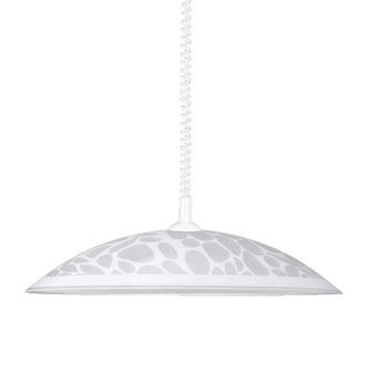 45100 SILK,1xE27/60W, WHITE CRYSTALIC, PENDANT