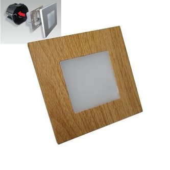 STEP LIGHT schodišťové LED svítidlo 1x1W 60lm 4000K IP20 8,6cm hranaté světlé dřevo