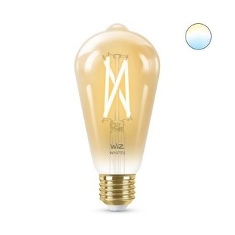 8718699787233 WiZ žárovka filament amber E27 ST64 6,7W 640lm 2000-5000K, stmívatelná