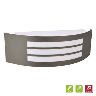 61017 Nástěnné svítidlo TUX 1xE27/60W,STAINLESS ST, IP44