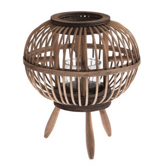 Bambusová lucerna se sklem, 0/12