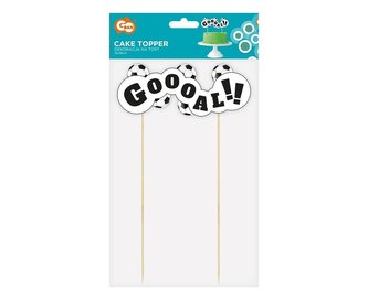 Dekoracja na tort piłka nożna - GOOOAL! 15x19cm