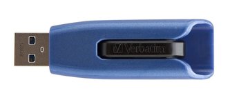 USB flash disk "V3 MAX", černá-modrá, 128GB, USB 3.0, 175/80 MB/sec, VERBATIM