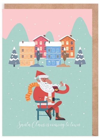 Kartka Boże Narodzenie Mikołaj, eko koperta K137