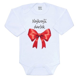 Body s potiskem New Baby Najkrajší darček - velikost 68 (4-6m)