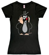 Dámské tričko Krteček: Oh Oh! (XS) černá bavlna