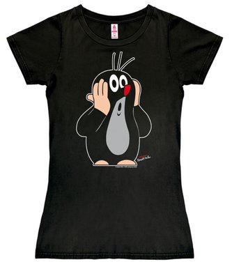 Dámské tričko Krteček: Oh Oh! (XS) černá bavlna