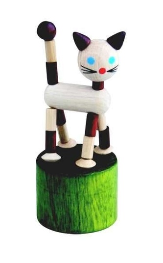 Detoa Mačkací figurka Kočka bílá