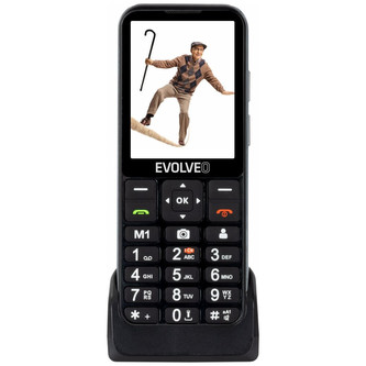 EVOLVEO EasyPhone LT s nabíjecím stojánkem černý EVOLVEO EasyPhone LT s nabíjecím stojánkem černý