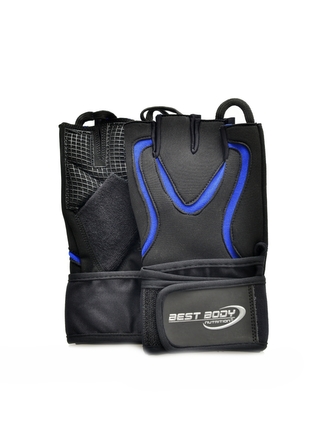 Best Body nutrition - Fitness rukavice Top grip modré - velikost S