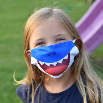 Dětská rouška - Žralok (modrá)