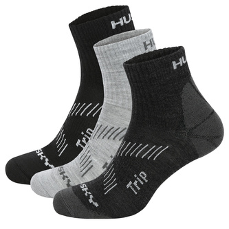 Ponožky Trip 3pack černá/sv. šedá/tm. šedá - XL (45-48)