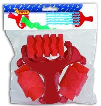 JOVI pásikavé válečky 3 ks (barva červená)