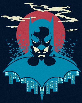 Malování podle čísel 40 x 50 cm Batman - v modré a červené