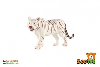 Tygr indický bílý zooted plast 14cm v sáčku Tygr indický bílý zooted plast 14cm v sáčku