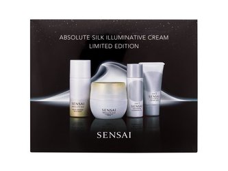 Sensai Absolute Silk denní pleťový krém Absolute Silk Illuminative Cream 40 ml + čisticí olej Silky Purifying Cleansing Oil 30 ml + čisticí mýdlo Silky Purifying Creamy Soap 30 ml + pleťová pěna Absolute Silk Micro Mousse Treatment 30 ml