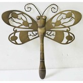 Vážka kovová - nástěnná dekorace.