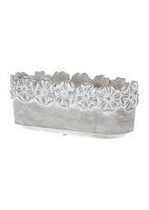 Obal betonový s květinovým ukončením - truhlík.