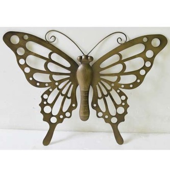 Motýl kovový - nástěnná dekorace.