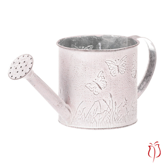 Konev kovová - obal na květiny, barva růžová.