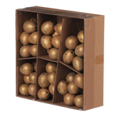 Pravá křepelčí vajíčka ve zlaté barvě,  cena za 60ks v krabičce.