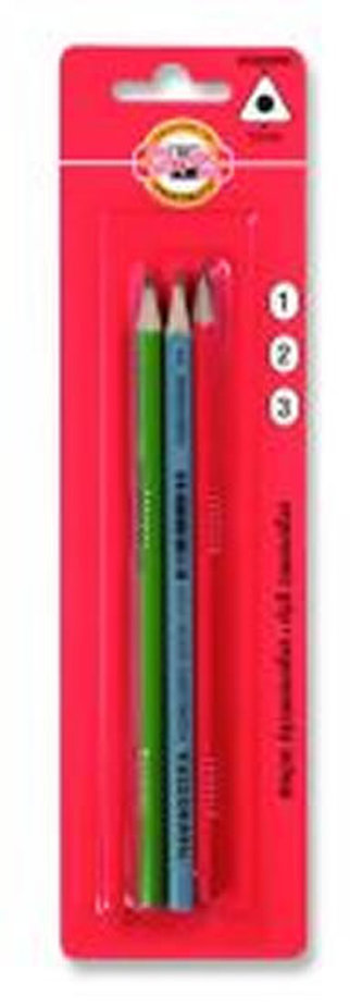 Koh-i-noor tužka grafitová trojhranná č.1, 2, 3  set 3 ks