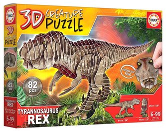 Puzzle 3D Dinozaury - Tyranozaur Rex 82 el. G3 Puzzle 3D Dinozaury - Tyranozaur Rex 82 el. G3