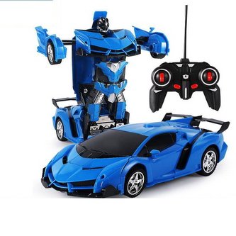 Auto Robot Transformers 2w1 R/C niebieski