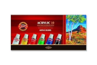 Koh-i-noor souprava akrylovych barev 10 x 16 ml