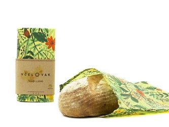 Včelovak - ekologický vak na potraviny se včelím voskem malý 27 x 33 cm - Barvy jara