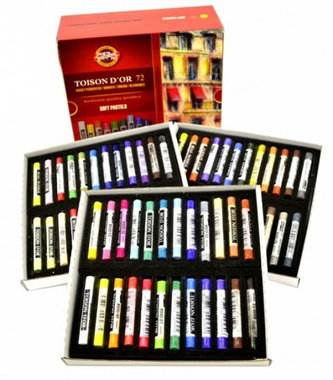 Koh-i-noor křídy (pastely) prašné umělecké Toison D´or douprava 72 ks