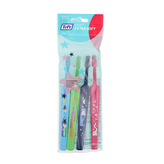 TePe Kids Extra Soft dětské zubní kartáčky (tmavě růžový, tmavě modrý, zelený, azurový) 4 ks